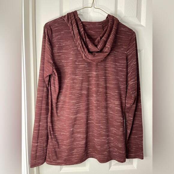 Nike Dri Fit Athletic Burgundy Brown lightweight Hoodie Top size Medium - Picture 5 of 5